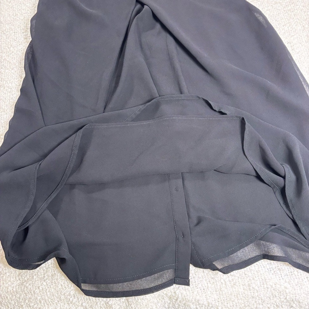 naked zebra black blouse coquette office y2k dainty classy timeless elegant top - Picture 5 of 7